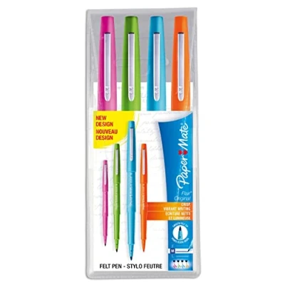 Bild av Paper Mate Flair filtspetspennor Mediumspets (0,7 mm) Sorterade färger 4 stycken