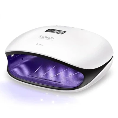 Bild av SUNUV SUN4 UV LED nagellampa, ljus för naglar, lampa gelnaglar med 4 timer inställningar, nageltork gellack hemmasalong svart