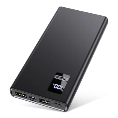 Bild av Power Bank 12 000 mAh,powerbank liten men stark (USB C utgång och ingång) 3 A externa mobiltelefonbatterier med snabbladdningsfunktion, powerbank stor kapacitet kompatibel iPhone 14 13 Samsung