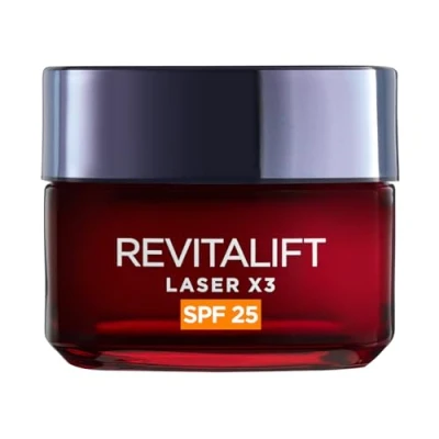 Bild av L&#039;Oréal Paris Revitalift Laser X3 Anti rynk dagkräm med SPF 25 Trippeleffekt C vitamin, hyaluronsyra, Pro Retinol 50 ml