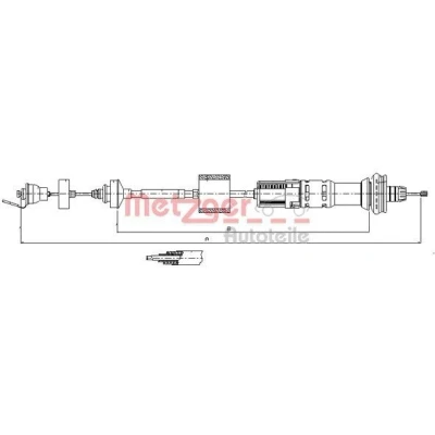 Bild av METZGER 11.2154 Câble d&#039;Embrayage avec réglage automatique COFLE CITROËN: Xsara Picasso