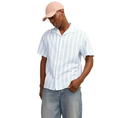 Bild av JPRCCMONTANA Resort Shirt S/S SN, Palace blå/passform: avslappnad passform, L