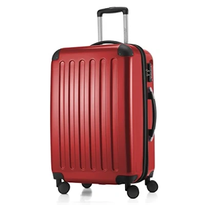 Bild av HAUPTSTADTKOFFER Alex Resväska med hårt skal, vagn, styvt bagage, reseset, TSA, 4 dubbla hjul, Röd, 65 cm,