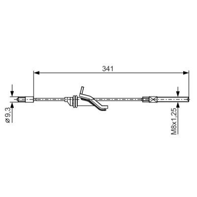 Bild av BOSCH 1 987 482 188 Câble De Frein 341 FORD: Focus 2 Kombi, C Max, Max 2, VOLVO: V50, S40 II, C30