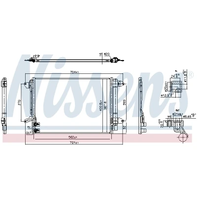 Bild av Kondensor, klimatanläggning, vw beetle, beetle cabriolet, jetta iv, 5C0820411K