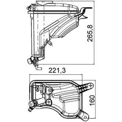 Bild av MAHLE ORIGINAL CRT 207 000S Vase d&#039;Expansion BMW: 3 Coupe, Berline, 1 5 portes