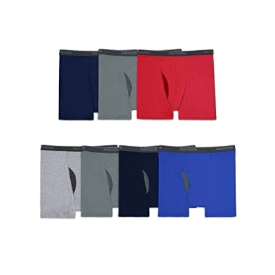 Bild av Fruit of the Loom Coolzone boxershorts för män (blandade färger) (paket med 7), Big Man 7 pack blandade färger, 5XL