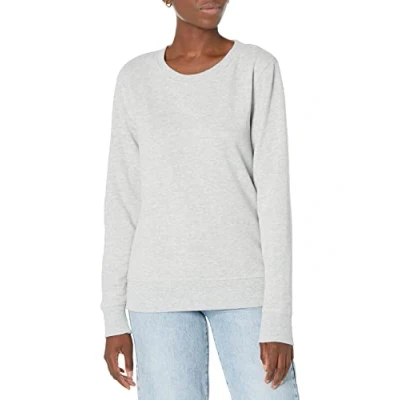 Bild av Amazon Essentials dam fransk frotté fleece rund hals sweatshirt (finns i plusstorlek), ljusgrå ljung, X Large