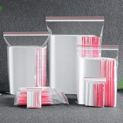 Bild av Flyoo 100 st Ziplock Påsar, 15x22cm Förseglade Förvaringspåsar, Återförslutningsbar Vattentät Plastpåse, Dubbelsidig Tjocklek, Plastpåsar med Stängning, Applicera på Köksförvaring