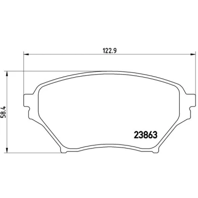 Bild av BREMBO P 49 029 Jeu de plaquettes frein contact signal d&#039;usure exclu sans accessoires MAZDA: MX 5 2