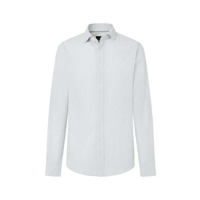 Bild av Hackett London Melange Bengal Stripe Kostymskjorta, Storlek: XL, Green white