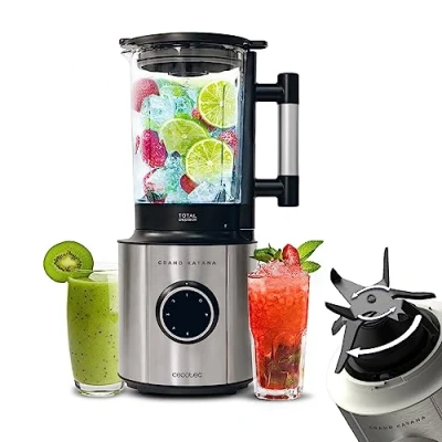 Bild av Cecotec Blender Grand Katana 2700MAX Total Destroy Screen B. Maximal effekt 2 700 W, digital display, 8 blads knivar med svart titanbeläggning, 1,8 l glasgjutare