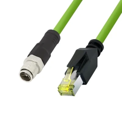 Bild av LogiLink CQM055S RJ45 Nätverkkabel, Patchkabel CAT 6A 2.00 m Grön Flamskyddsmedel, Halogenfri, Syrabeständig, UV beständig, Oljebeständig 1 st