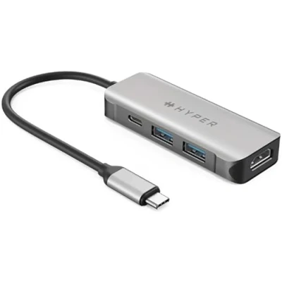 Bild av Hyper HD41 GL 4 i 1 USB C adapter HDMI 4K60Hz 5 Gb/s 100 W PD 2 A 5Gbps portar
