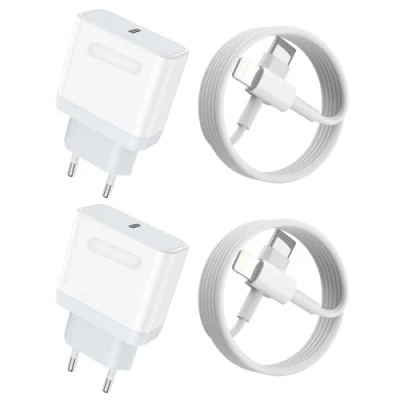 Bild av snabbladdare för iPhone【MFi certifierad】20 W USB C adapter med original Lightning kabel 2 m, iPad snabb laddare iPhone 14/14 Pro/14 Pro Max/14 Plus/13/12/11/XS/XR/X/8/7