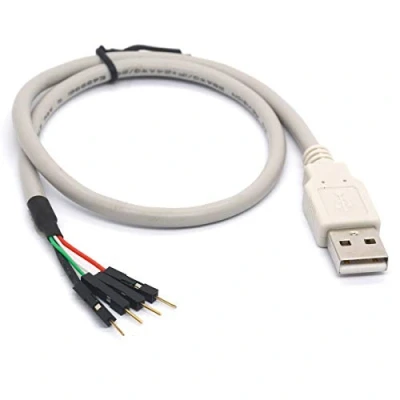 Bild av Tomost USB 2.0 till 2,54 mm huvudstift kabelkabel bredd typ A hane 4 stift hanadapter