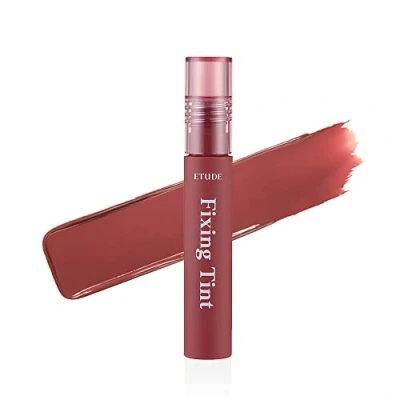 Bild av Etude House Fixing nyans #06 mjuk valnöt 4g Långvarig och högpigmenterad flytande läppstift, läppfärg, vattentät, lätt matt finish, full täckning