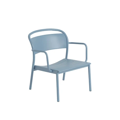 Bild av Muuto Linear Steel Lounge Armchair Trädgårdsstol Pale Blue H75,4 x D68,4 cm