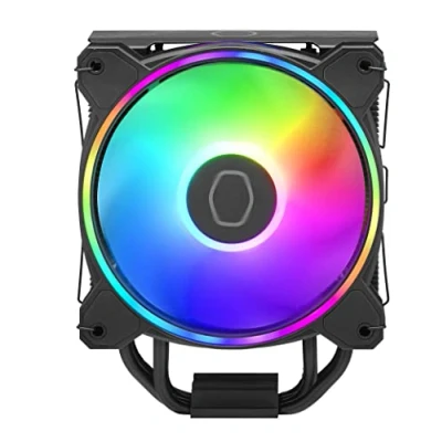 Bild av Cooler Master Hyper 212 Halo CPU luftkylare Kolsvart Aluminiumfinish, 4 Kontinuerliga Direktkontaktvärmerör med Fenor, MF120 Halo2 ARGB Fläkt, LGA1700 &amp; AM5 Kylare, Auto Detektion