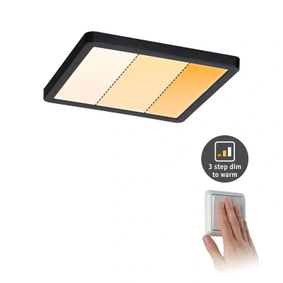 Bild av Paulmann Areo panel dimtowarm kantig svart 17,5 cm