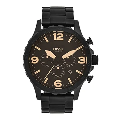 Bild av Fossil Nate herrklocka, kvartsverk med kronograf och armband i rostfritt stål eller läder