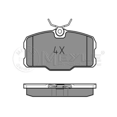 Bild av MEYLE 025 207 5118 Jeu de plaquettes frein ORIGINAL Quality Essieu avant contact signal d&#039;usure exclu avec tôle anti bruit