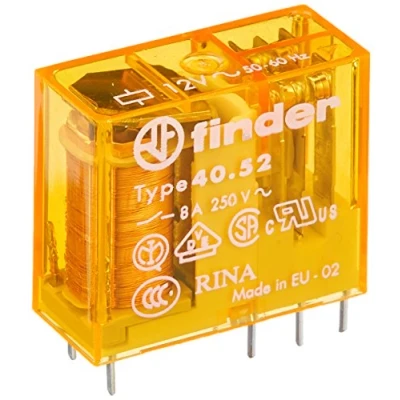 Bild av Finder Plugg/printrelä 12 V AC, 2 W, 8 A, 1 st, 40.52.8.012.000