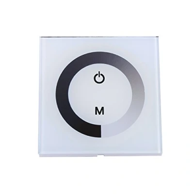 Bild av LED Dimmer Enfärgad Touch Panel Väggbrytare Kontrollenhet DC 12V 24V Strip Light(Vit)