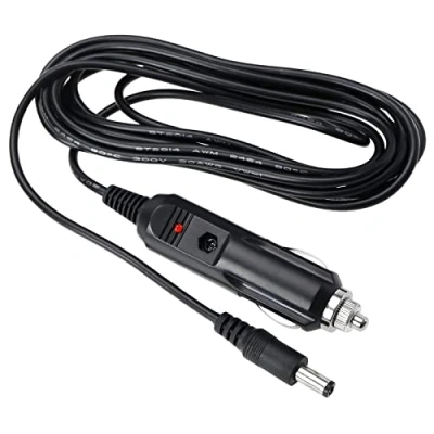 Bild av 3 m DC bil cigarettändare plugg kabel förlängning strömförsörjning adapter med LED tillbehör för bilar lastbilar bussar båtar