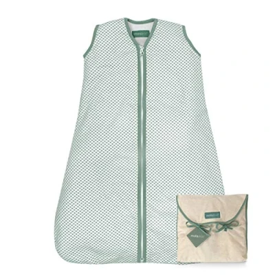 Bild av molis&amp;co Baby sovsäck TOG 160 cm (0 månader) vår och höst ärmlös babysovsäck för pojkar flickor (unisex) 100 % bomull (Oeko Tex certifierad) Vichy Green