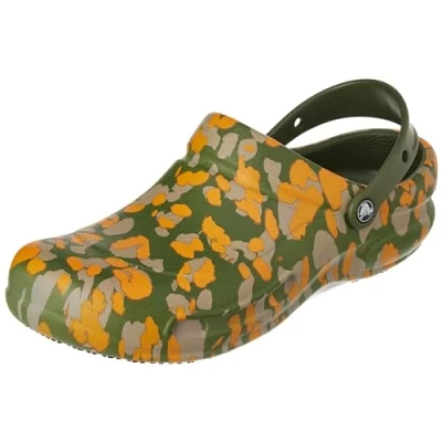 Bild av Crocs Unisex Bistro Graphic Clogs, Armégrön multi, 39 EU