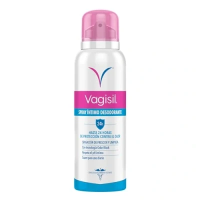 Bild av Vagisil Intim deodorant för kvinnor i spray, daglig användning utan alkohol, 24 timmars luktskydd, 125 ml
