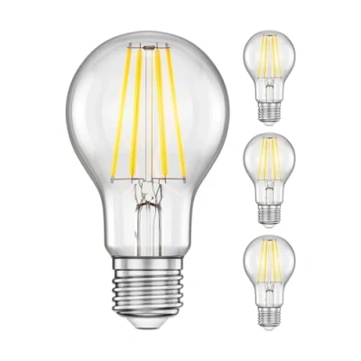 Bild av ledscom.de 4 st E27 LED lampor, A60, varmvit (2700 K), 7,1 W, 963lm, 3 stegs dimmer