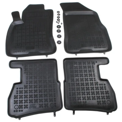 Bild av REZAW PLAST 201512 Ensemble de tapis sol Caoutchouc avant et arrière noir FIAT: Doblo II Break