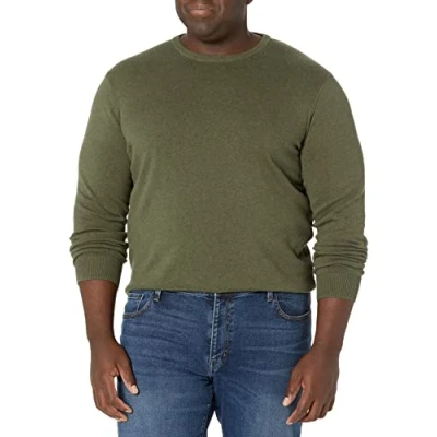 Bild av Amazon Essentials Men&#039;s Tröja med rund hals (finns i Big &amp; Tall), Olivgrön ljung, XL