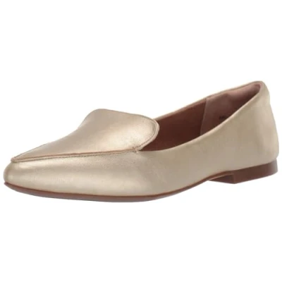 Bild av Amazon Essentials Loafer för kvinnor platt, Guld, 6.5 US