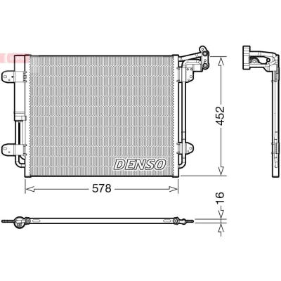 Bild av Kondensor, klimatanläggning DENSO DCN32067