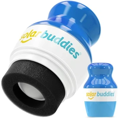 Bild av Solar Buddies Solskyddsapplikator Fullständig Blå Påfyllningsbar Roll on Svampapplikator för Solskydd, Solkräm &amp; Lotion Barn, Vuxna Familjer Innehåller 100 ml