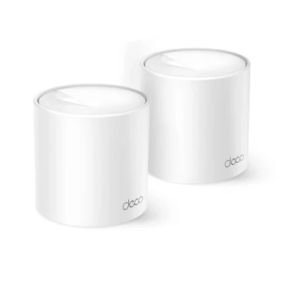 Bild av TP Link Deco X1500(2 Pack) AX1500 Whole Home Mesh Wi Fi 6 System täckning upp till 600 m2, 3X GigabIt portar per enhet, Band 160MHz Channel, ODFMA, 1024QAM, Färg Vit