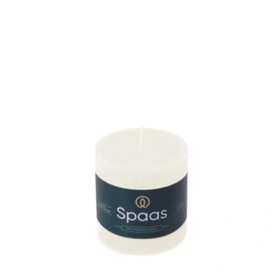 Bild av Spaas rustikt blockljus 70/70 mm 25 timmar vit