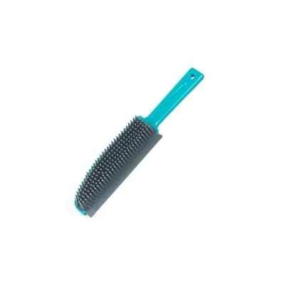 Bild av Beldray LA071590EU Plus+ TPR klädselborste, gummiborst fångar damm och smuts, skrapläpp för samling av perfekt hem med husdjur, hållbar, turkos/grå, 25 x 5 3 cm