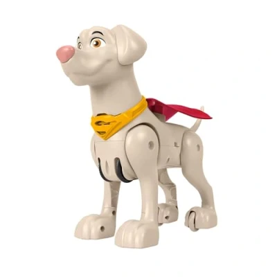 Bild av Fisher Price DC League of Super Pets Rev &amp; Rescue Krypto, förvandlingsbar figur på 35,5 cm med ljud och motordrivna rörelser för barn från 3 år HJF35