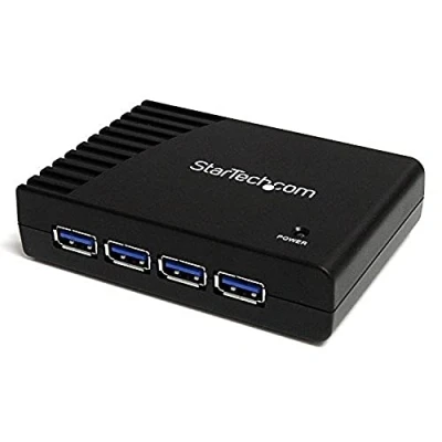 Bild av StarTech.com 4 portars svart SuperSpeed USB 3.0 hubb (ST4300USB3EU)