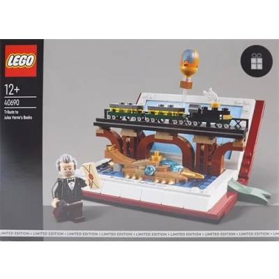Bild av Lego Tribute to Jules Vernes böcker set 40690, Creator Imagination bibliotek, bok 1