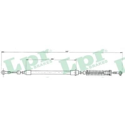 Bild av LPR C0215B Câble De Frein 540/330 à tambour FIAT: Uno 3/5 portes