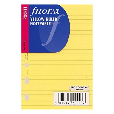 Bild av Filofax ficka linjerad anteckningsblock gul