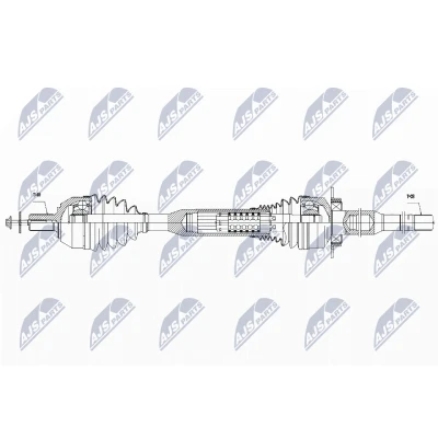 Bild av NTY NPW VV 056 Arbre de Transmission Essieu avant, avant droit 977 automatique à 8 vitesses VOLVO: XC60 I