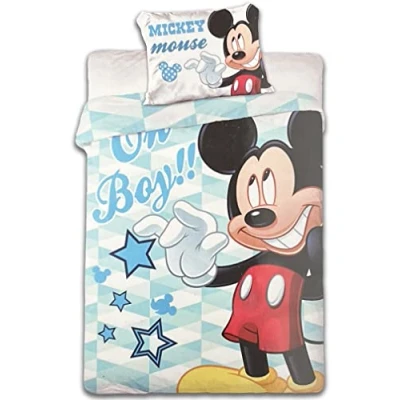 Bild av Disney Musse Pigg Baby vändbart sängkläder 100 x 135 cm 100% bomull (M05)