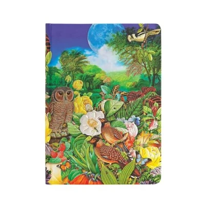 Bild av Carnet à couverture rigide Jardin Lunaire Midi Ligné 144 p.