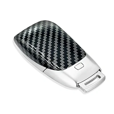 Bild av Carbon Fiber Texture Key Shell Fob batteriskydd Cover kompatibelt med Mercedes Benz A220 E63S E klass CLS 20192021